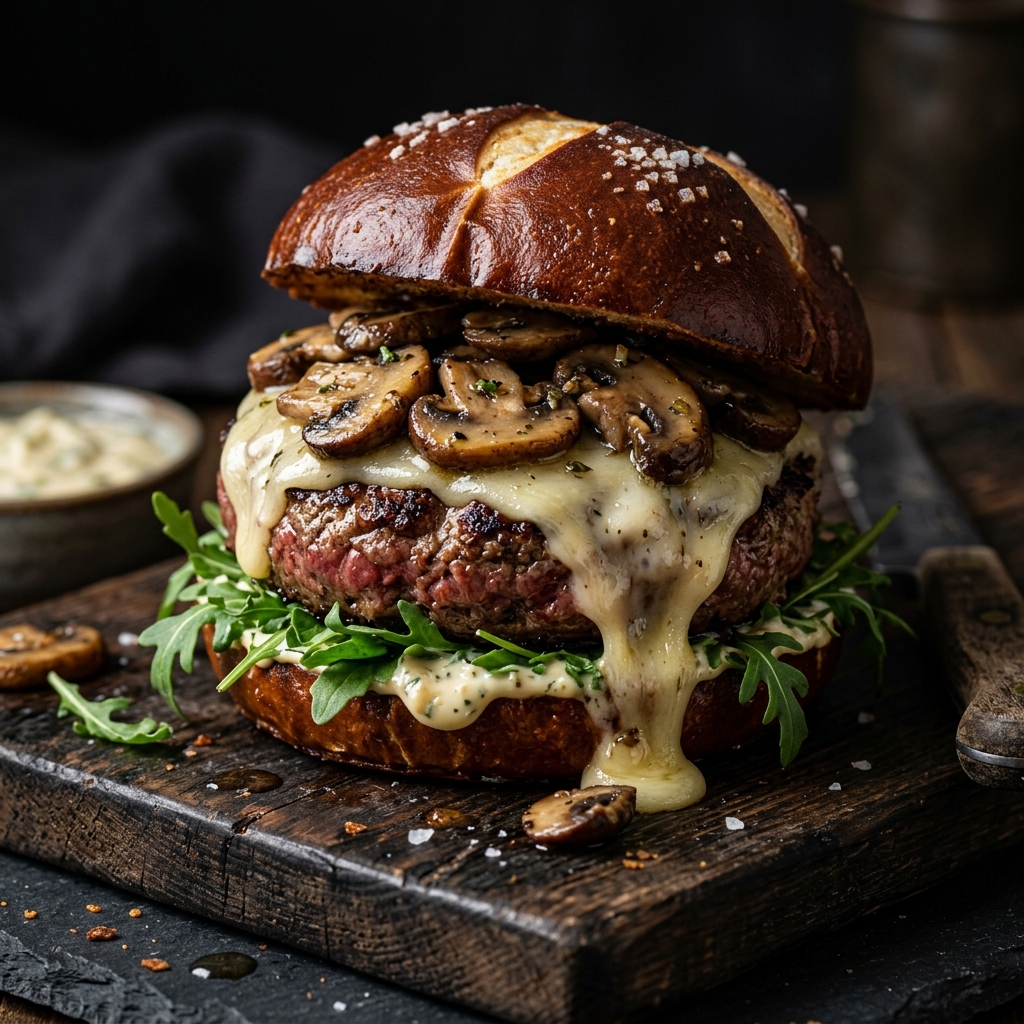 Mushroom Swiss Burger